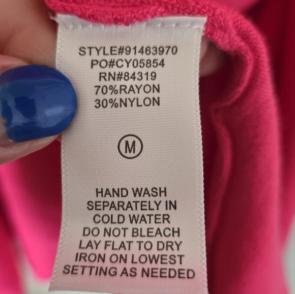 Cyrus | Bright Pink Long Sleeve Cardigan Size Medium - Picture 8 of 8